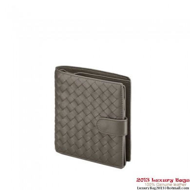 Bottega Veneta 114073 V001N 1300 Intrecciato Nappa Flap French Wallet Shadow BV1021jo45