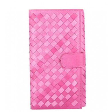 Bottega Veneta Intrecciato Nappa Continental Wallet BV182A Pink BV633tQ92