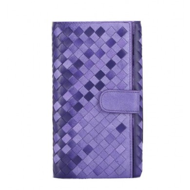 Bottega Veneta Intrecciato Nappa Continental Wallet BV182A Violet BV465Ha32