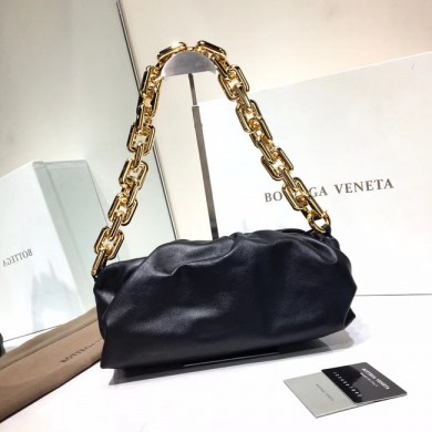 Bottega Veneta Nappa lambskin soft Shoulder Bag 620230 black BV1185Gp37