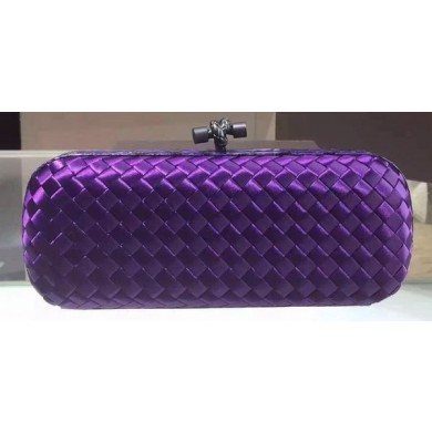 Bottega Veneta STRETCH Knot Sheepskin Leather Clutch BV8651 Violet BV853Yf79