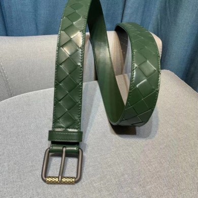 Imitation Bottega Veneta Intrecciato Nappa Belt 5567 green BV516lL78