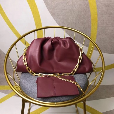 Knockoff Bottega Veneta Nappa lambskin soft wide large Shoulder Bag 585853 Burgundy BV1076iV87