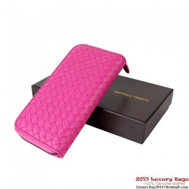 Replica Bottega Veneta Intrecciato Nappa Continental Wallet BV1008 Rose BV358cS18