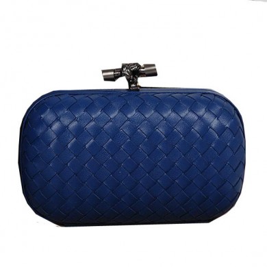 Replica Bottega Veneta Intrecciato Sheepskin Impero Ayers Knot Clutch 11308 RoyalBlue BV822HU34