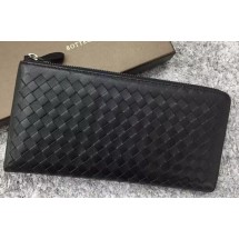 Bottega Veneta Intrecciato Leather Clutch BV144077 Black BV955bW68