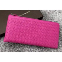 Bottega Veneta Intrecciato Leather Clutch BV144077 Rose BV981jk70