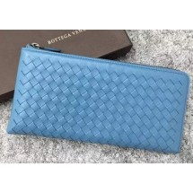 Bottega Veneta Intrecciato Leather Clutch BV144077 SkyBlue BV1035JF45