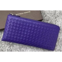 Bottega Veneta Intrecciato Leather Clutch BV144077 Violet BV215dX32