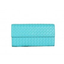 Bottega Veneta Intrecciato Nappa Continental Wallet 5809 Light Blue BV13mU75