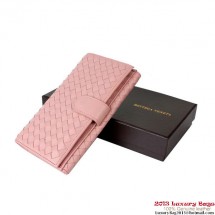 Bottega Veneta Intrecciato Nappa Continental Wallet BV178 Light Pink BV253Ph61