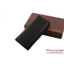 Bottega Veneta Intrecciato Nappa Leather Wallet BV1564 Black BV1094Qc12