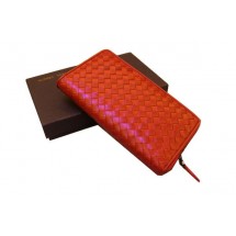 Bottega Veneta Intrecciato Nappa Zip Around Wallet 17004 Orange BV353JF45