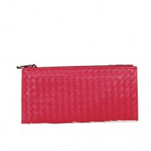 Bottega Veneta Intrecciato Nappa Zippy Wallet BV889 Rose BV19Bt18