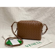 Bottega Veneta Small intrecciato leather cross-body bag 680255 Brown BV25kH80