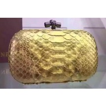 Imitation Bottega Veneta Snake Leather Knot Clutch BV8653 Yellow BV659mr39