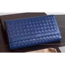 Replica Bottega Veneta Intrecciato Nappa Tri-Flod Wallet BV150507 RoyalBlue BV636Ff81