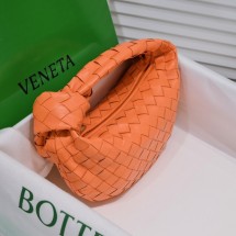 Replica Bottega Veneta Mini intrecciato leather top handle bag 651876 Tangerine BV1084DW49