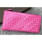 Bottega Veneta Intrecciato Leather Clutch BV144077 Rosy BV625ag52