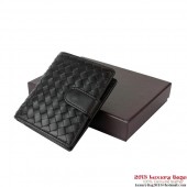 Bottega Veneta Intrecciato Nappa Flap French Wallet BV8048 Brown BV655gC81