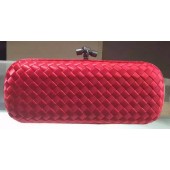 Cheap Bottega Veneta STRETCH Knot Sheepskin Leather Clutch BV8651 Red BV438Kn56