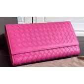 Fake Imitation Bottega Veneta Intrecciato Nappa Tri-Flod Wallet BV150507 Rose BV948xI89