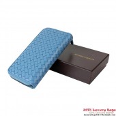 Imitation Bottega Veneta Intrecciato Nappa Continental Wallet BV1008 Light Blue BV1198lL78