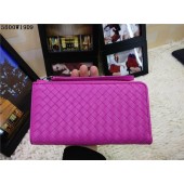 Imitation Bottega Veneta Intrecciato Nappa Zip Around Wallet BV5800 Rose BV801Mq48